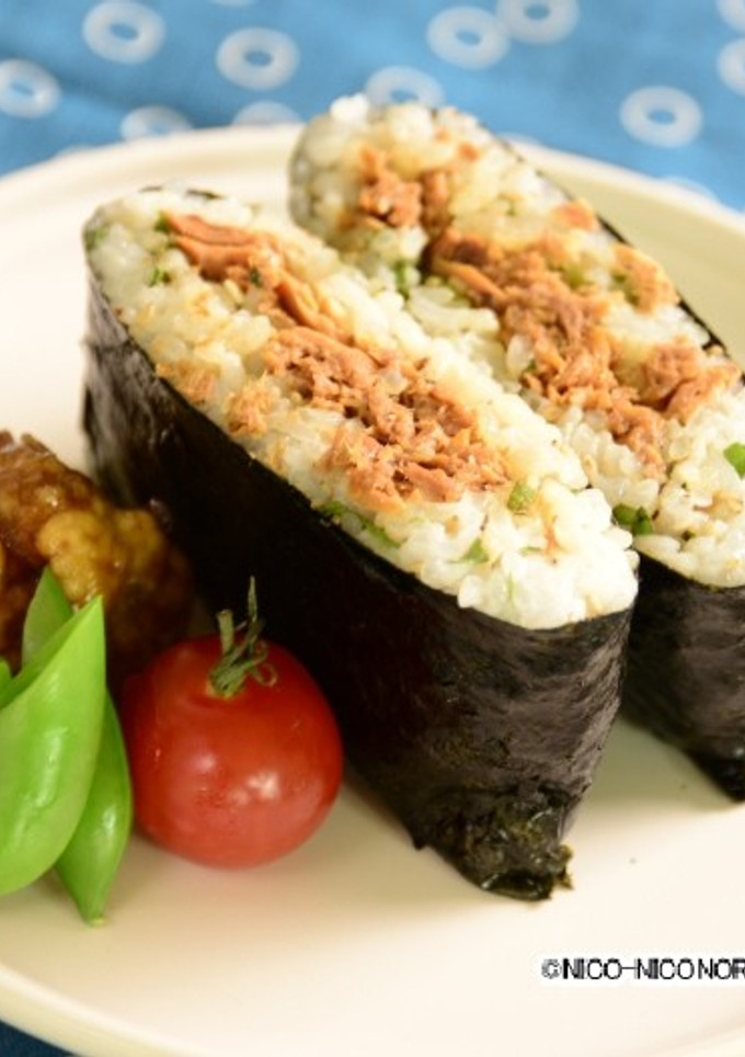 まぐろフレークと大葉のおにぎらず-レシピのメイン写真