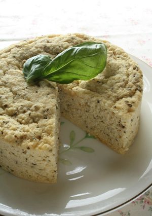 レンジでチン!おからとバジルの蒸しケーキ-レシピのメイン写真