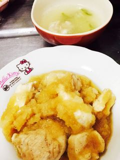 鶏肉のみぞれ煮&鶏皮スープ-レシピのメイン写真