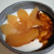 黒蜜♪りんごだけ煮りんご♪ヨーグルト♪