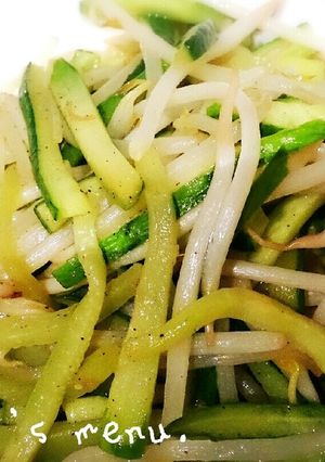 簡単＊もやしときゅうりのゴマ油炒め＊-レシピのメイン写真