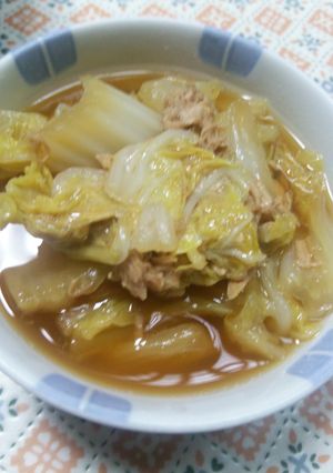 ツナ白菜 汁-レシピのメイン写真
