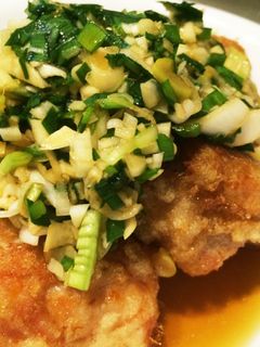 とりの唐揚げにニラだれ-レシピのメイン写真