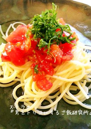 おもてなしに♪プチトマトの和風冷製パスタ-レシピのメイン写真