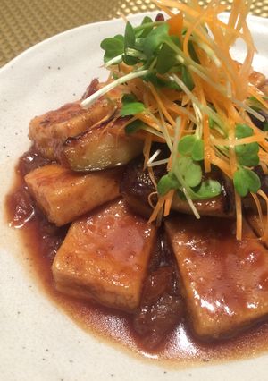 ご飯がススム☆高野豆腐とナスの梅煮-レシピのメイン写真