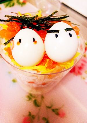七夕に！カップで簡単ちらし寿司♡-レシピのメイン写真