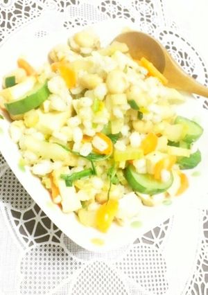 胚芽もち麦と野菜・大豆のチャーハン-レシピのメイン写真