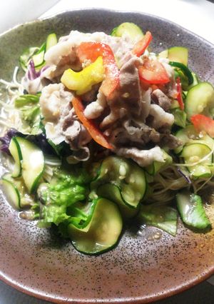 豚シャブごまダレそうめん-レシピのメイン写真