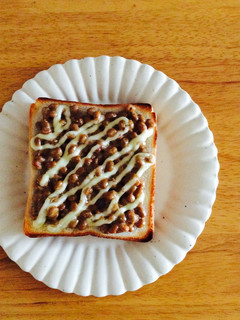 納豆マヨトースト-レシピのメイン写真