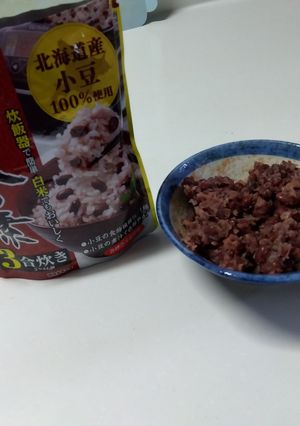 赤飯の素とラカントであんこ！-レシピのメイン写真