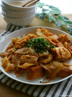 厚揚げの簡単豚キムチ炒め♪-レシピのメイン写真