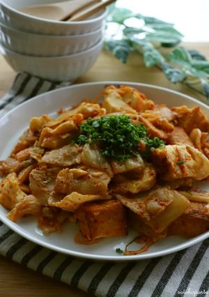 厚揚げの簡単豚キムチ炒め♪-レシピのメイン写真