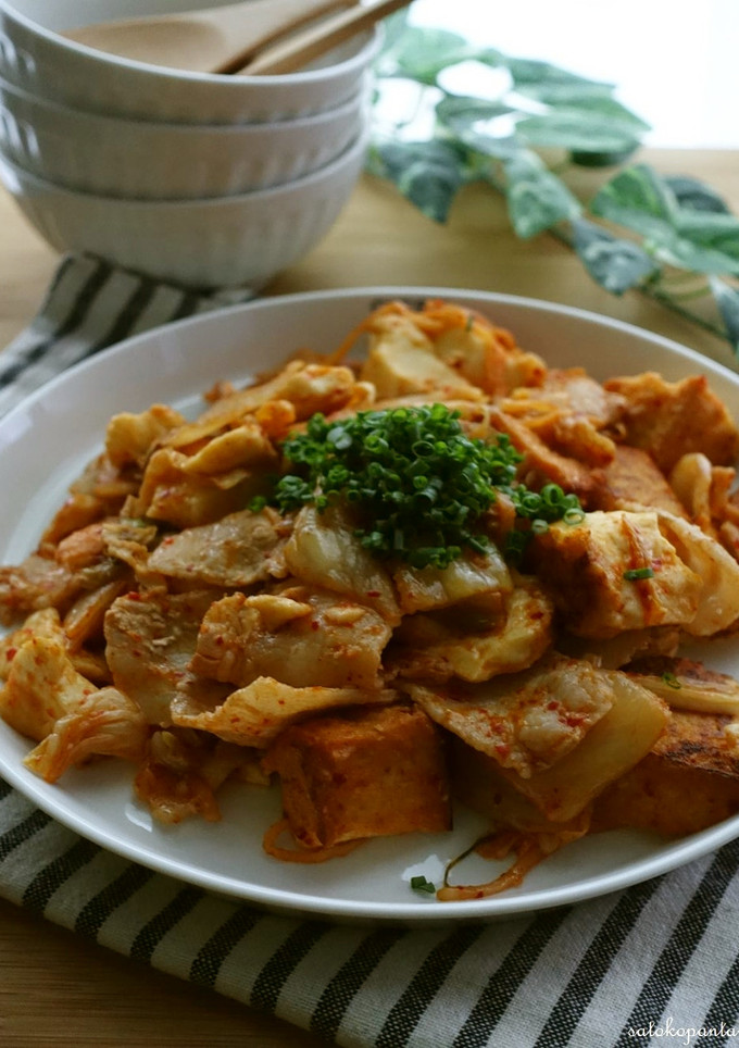 厚揚げの簡単豚キムチ炒め♪-レシピのメイン写真