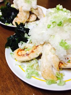 鳥ささみ焼きおろしポン酢で-レシピのメイン写真