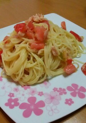 簡単‼時短‼ツナとトマトの冷製パスタ-レシピのメイン写真