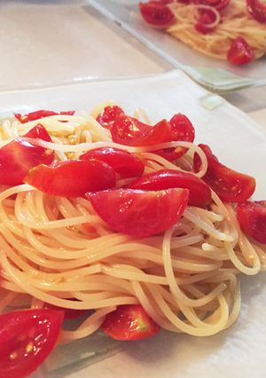 ミニトマトだけ！冷製サラダパスタ-レシピのメイン写真
