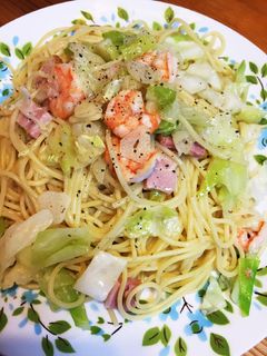 ランチに☆エビとアンチョビのパスタ♪-レシピのメイン写真