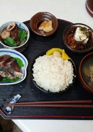 血管プラークダイエット食384（鰹刺身）-レシピのメイン写真