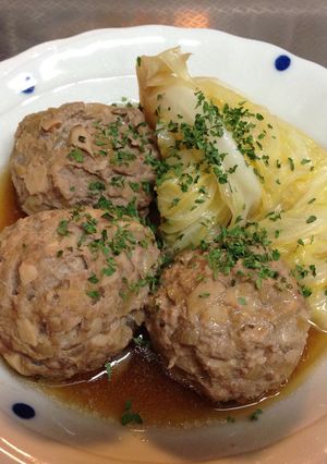 肉団子とキャベツの和風煮♪-レシピのメイン写真