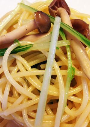 水菜のスパゲティー-レシピのメイン写真