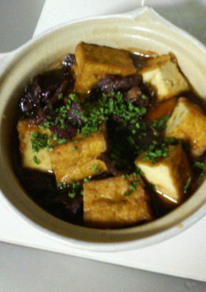 馬小間切れと厚揚げの煮物-レシピのメイン写真