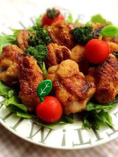 油大さじ1♡唐揚げ味のチキンソテー♪-レシピのメイン写真