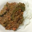 ゴーヤと納豆のキーマカレー