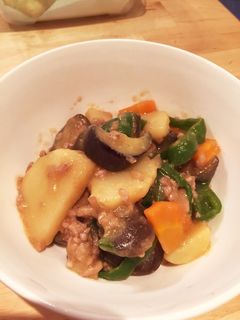 彩り野菜とひき肉の味噌炒め-レシピのメイン写真