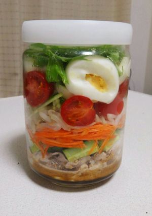 冷しゃぶでジャーサラダ☆暑い日のお弁当に-レシピのメイン写真