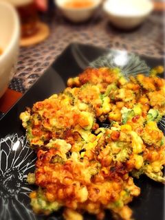 ザックザク食感♡コーンとゴーヤのかき揚げ-レシピのメイン写真