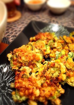 ザックザク食感♡コーンとゴーヤのかき揚げ-レシピのメイン写真