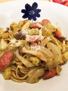 ポテトとソーセージのジェノベーゼパスタ-レシピのメイン写真