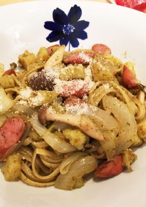 ポテトとソーセージのジェノベーゼパスタ-レシピのメイン写真