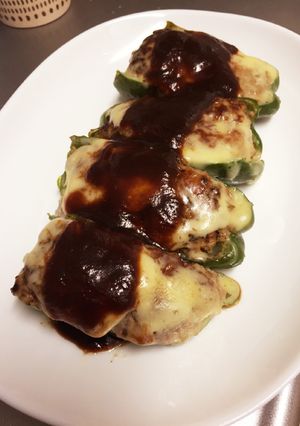 ピーマンの肉詰め~チーズのせ~-レシピのメイン写真