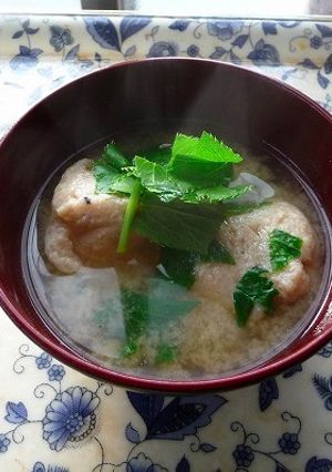すり身と明日葉のお味噌汁-レシピのメイン写真