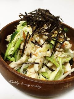 血液サラサラレシピ♡ささみ梅ドレサラダ♡-レシピのメイン写真