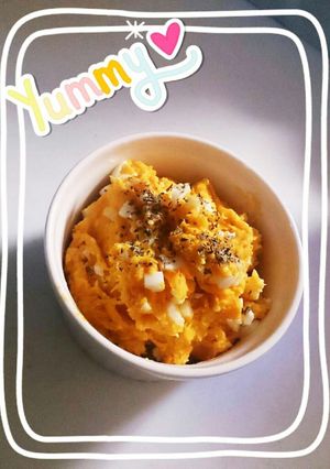 【簡単】かぼちゃと卵のサラダ-レシピのメイン写真