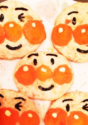 簡単☆アンパンマン ハンバーグ キャラ弁-レシピのメイン写真