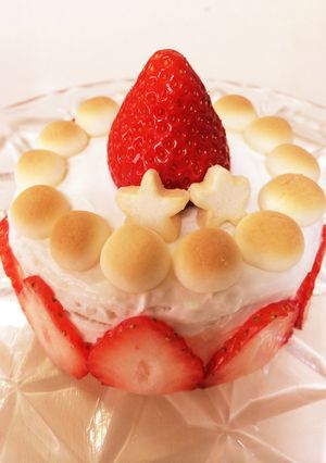 1歳のバースデーケーキ♡誕生日プレートに-レシピのメイン写真