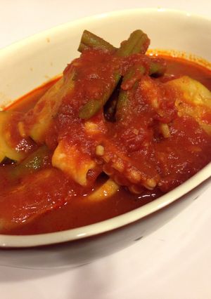 夏野菜とイカのトマトソース煮-レシピのメイン写真