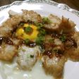 焼きおにぎりと卵のグリルプレート焼き