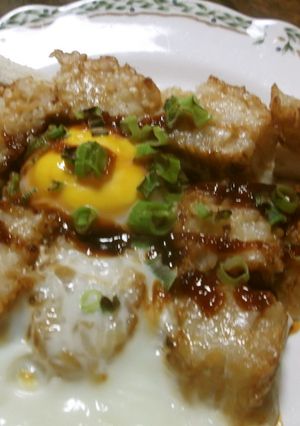 焼きおにぎりと卵のグリルプレート焼き-レシピのメイン写真