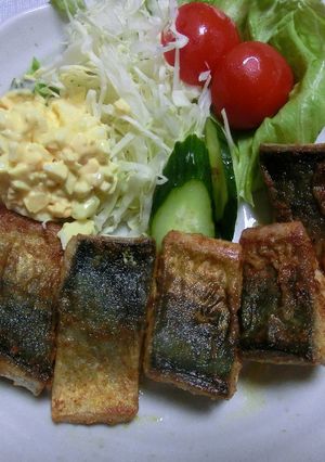 フライパンで出来る 真鯖のカレー竜田揚げ-レシピのメイン写真