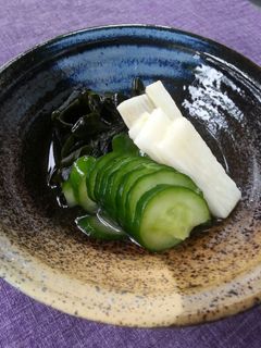 山芋・きゅうり・わかめの酢の物-レシピのメイン写真