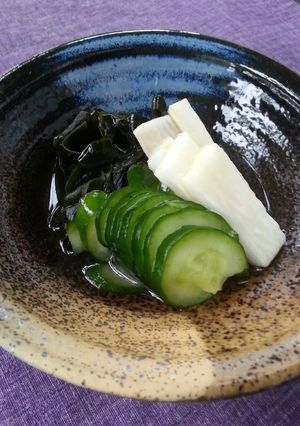 山芋・きゅうり・わかめの酢の物-レシピのメイン写真