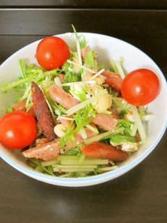 スパム缶と水菜のサラダ-レシピのメイン写真