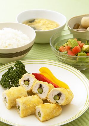 ささみとアスパラの梅じそフライ-レシピのメイン写真