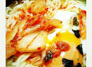 ぶっかけ冷やしらーめん青じそキムチ添え-レシピのメイン写真