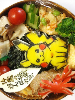 キャラ弁当、ポケモンピカチュー-レシピのメイン写真