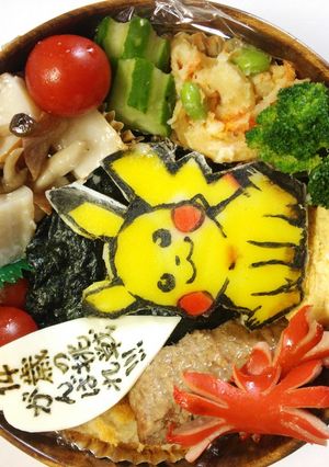 キャラ弁当、ポケモンピカチュー-レシピのメイン写真